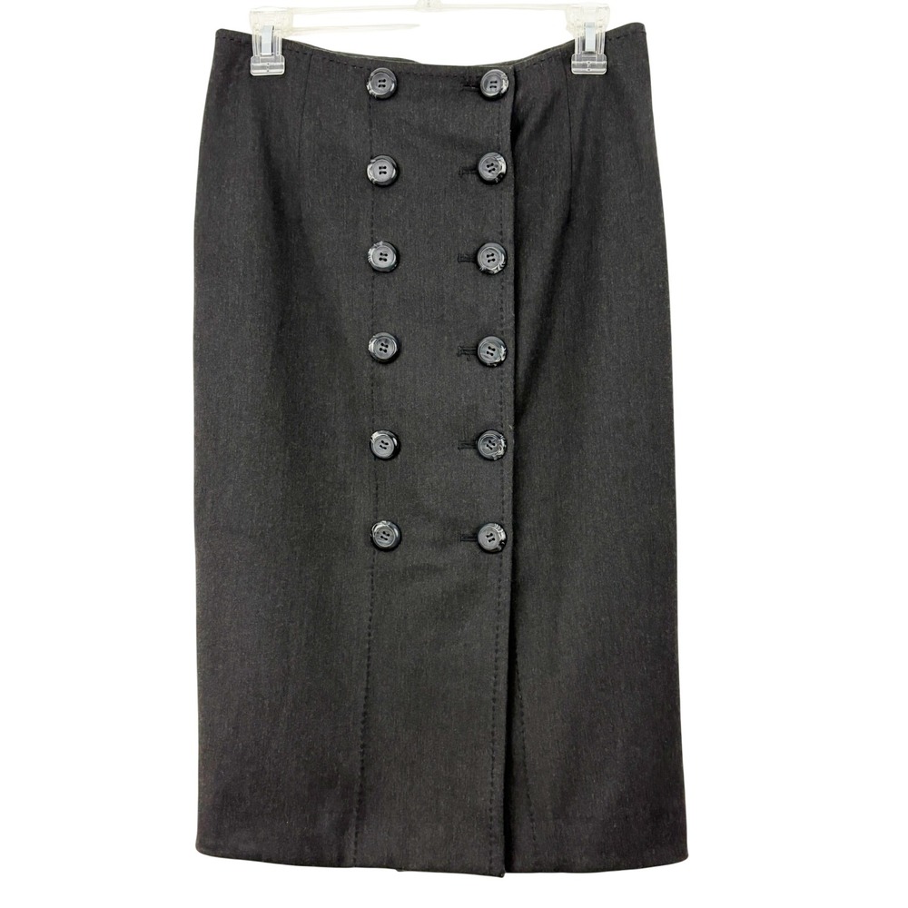 Byron‎ Lars Beauty Mark Pencil Skirt Size 4 Gray Business Casual Professional